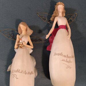 Pair of Heart Warmer Angels